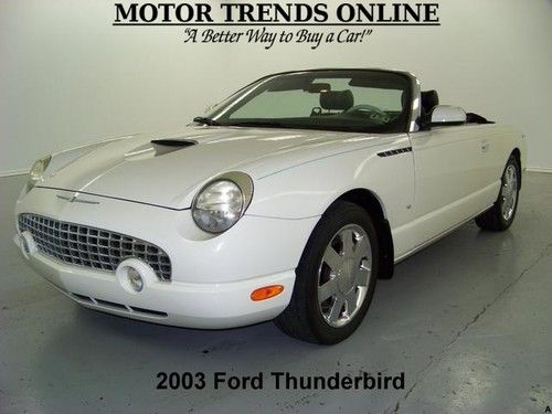 Convertible hard top chrome wheels leather htd seats 2003 ford thunderbird 55k