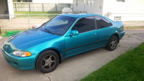 1993 honda civic coupe ex 1.6l vtec 4-cyl teal