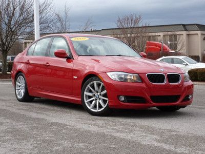 2009 bmw 328i crimson red with oyster/black leather certified pre-owned sport