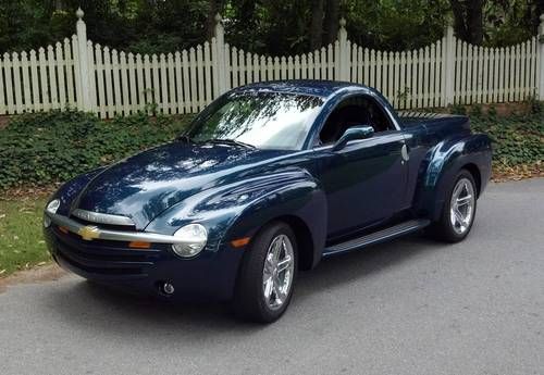 2005 chevrolet ssr convertible in aquablur with black leather, 17k miles!