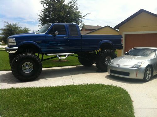 1994 ford f250 florida beauty lifted on 49's show truck 7.3 turbo diesel