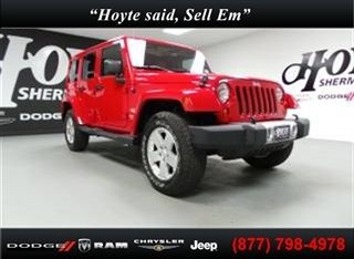 2011 jeep wrangler unlimited 4wd 4dr sahara   one owner clean carfax low miles