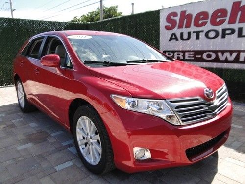 2011 toyota venza red one owner suv crossover clean cruise control power pkg!