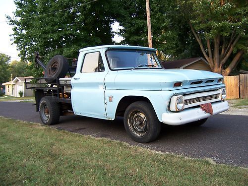 1964 chevrolet c20 3/4 ton wrecker winch truck chevy runs and drives great