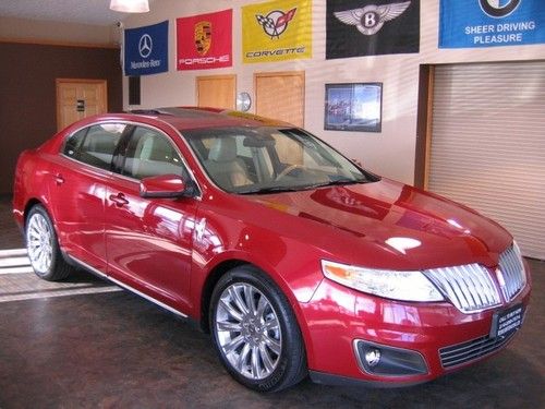 2009 lincoln mks 15k ultimate awd panoroof thx 20's clean carfax 1 owner call us