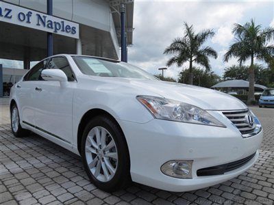 2010 lexus es350 white/ tan leather wood wheel 1-owner heated and cooling seats