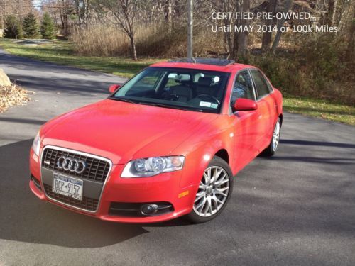 Certified pre owned audi a4 2008 special edition red cpo quattro automatic nice!