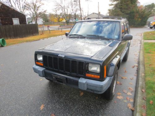 1999 jeep cherokee sport 4wd black  high highway miles runs excellent no reserve