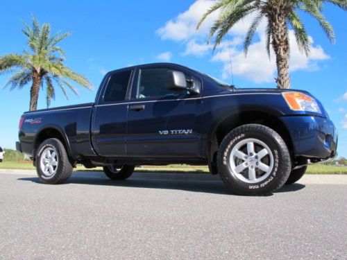Nissan titan king cab 4x4 pro-4x 5.6l v8 low miles one owner extra clean!!