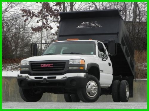 2003 gmc sierra 3500 regular cab mason dump truck 4x4 4wd 6.0l vortec gas chevy