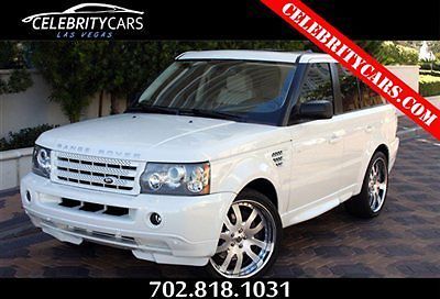 2008 land rover range rover sport supercharged rear dvd custom white paint
