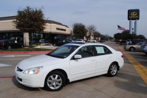 2005 white honda accord ex-l sunroof heated leather cd mint condition