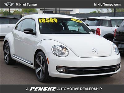 2.0l turbo low miles white black 6 speed vw 12 bug factory warranty clean carfax