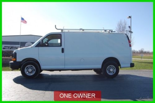 2010 work van cargo chevy express white 3/4 ton ladder rack inspected clean nice