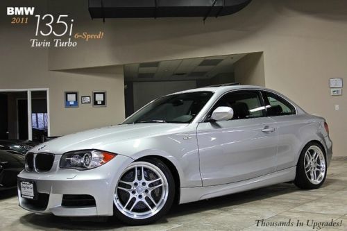 2011 bmw 135i coupe 6 speed $41k+msrp upgrades! one owner active steering loaded
