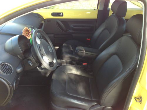 Buy Used Yellow Volkswagen Beetle Black Leather Interior