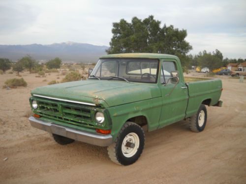 1971 ford f100 short bed pick up desert high boy 4x4  runs great 4 speed 360