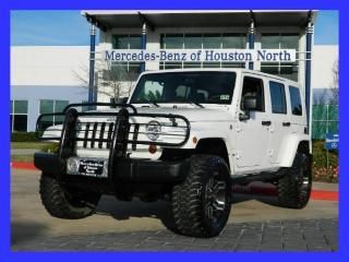 Unlimited 4wd sahara, 125 pt insp &amp; svc'd, warr, lifted, wheels, grille guard!!!
