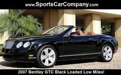 2007 bentley gtc black low miles fresh service loaded &amp; beautiful inside &amp; out!