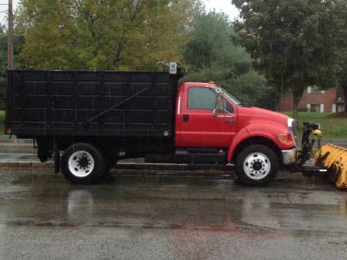2005 f650 dump with 10' fisher plow