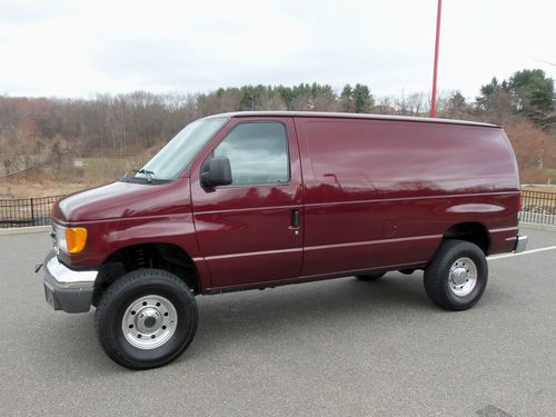 2005 ford e-350 quigley 4wd cargo van diesel at a/c pwr grp 1 owner 153k 4wd 4x4