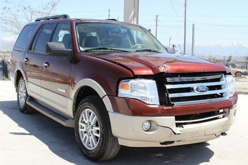 2007 ford expedition eddie bauer 4wd damaged salvage runs! loaded low miles l@@k