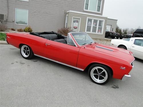 1967 red chevelle ss 396 convertible restored black top 17" wheels auto ps pb