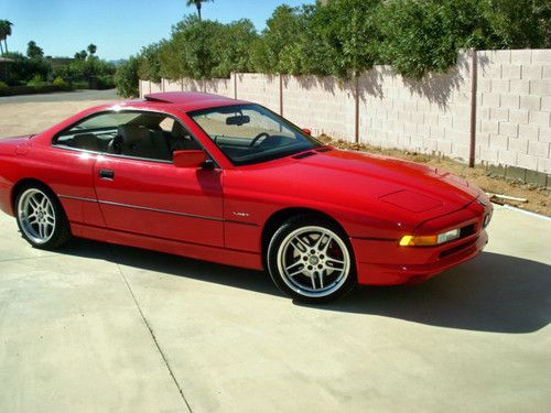 1992 bmw 850i v12 5.0 red creme great condition!