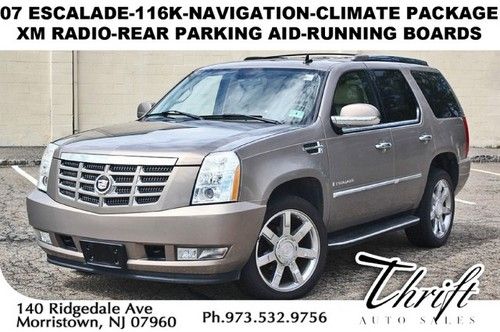 07 escalade-116k-navigation-climate package-xm radio-rear parking aid