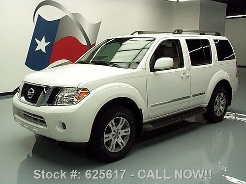 2012 nissan pathfinder silver 4x4 rear cam htd leather! texas direct auto