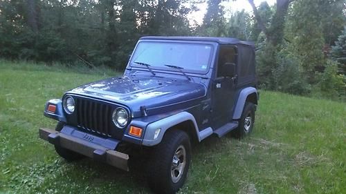 2001 jeep wrangler sport standard/manual transmission 4.0l 4wd soft top