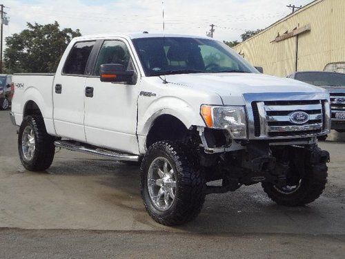 2012 ford f-150 xlt supercrew 4wd damaged fixer only 6k miles lifted suspension!