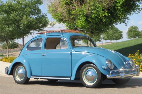 1957 vw beetle stunning restoration on a rust free california car must see!!!