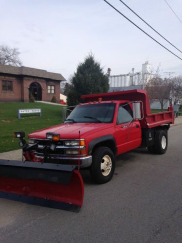 2000 Chevy 3500 Dump Bed/Snow plow, image 1