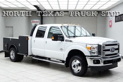 2011 ford f350 diesel 4x4 dually lariat utility bed heated leather 1 owner