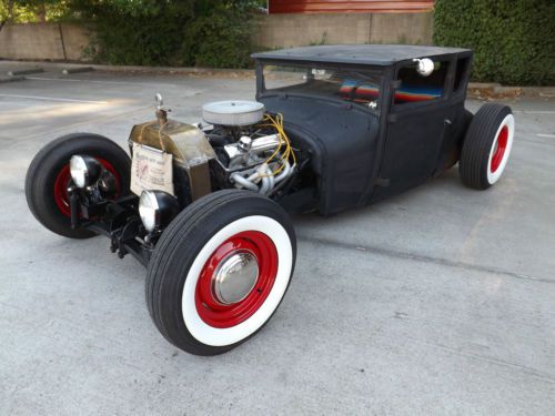 1927 ford coupe hot rat street rod chopped channeled v8 no reserve!!!