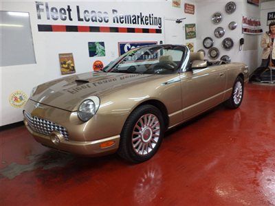 No reserve 2005 ford thunderbird, low miles, w/ hard top, pwr heated seats