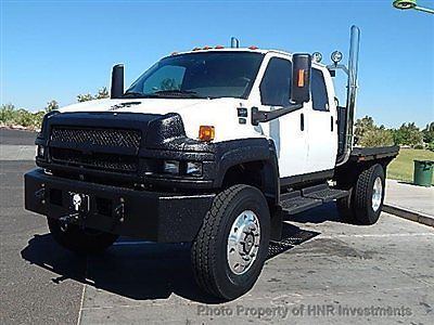 ***no reserve*** 2007 chevrolet c5500 4x4 crew cab flat bed low low miles!!!