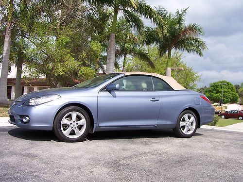 2008 toyota solara sle convertible light blue tan top navigation super 19k miles