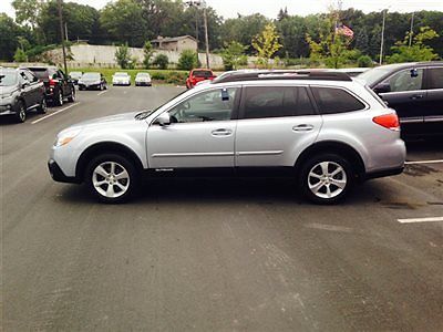 2013 subaru outback 2.5i limited. silver with black leather interior. one owner.