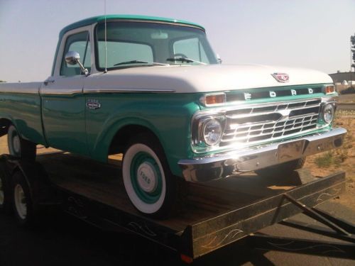For sale is a 1966 ford pickup f100 1/2 ton long wide bed restored.