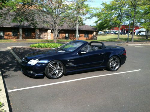 2003 mercedes-benz blue sl55 amg convertible 5.5l supercharged pano roof updated