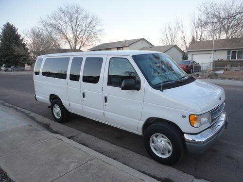 1999 ford e-350 econoline xlt 15 passenger van v-10 club wagon super duty bus