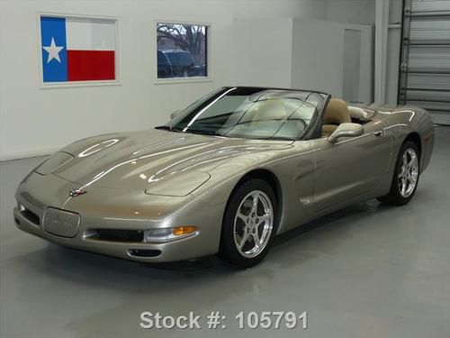 2001 chevy corvette convertible z51 6-speed hud 43k mi! texas direct auto