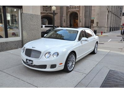 2013 bentley continental flying spur speed.  glacier white with linen.