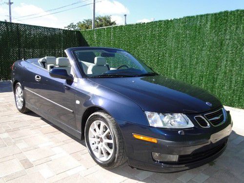 2005 saab 9-3 arc convertable leather ultra clean low miles fla driven pwr pkg