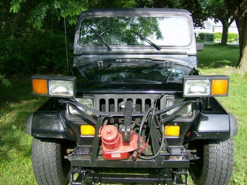1990 jeep wrangler  with plow, well maintained!!