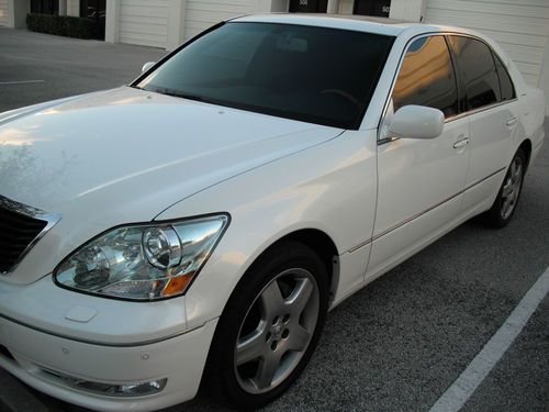 2005 lexus ls430 ultra luxury edition, white black interior, 79k miles
