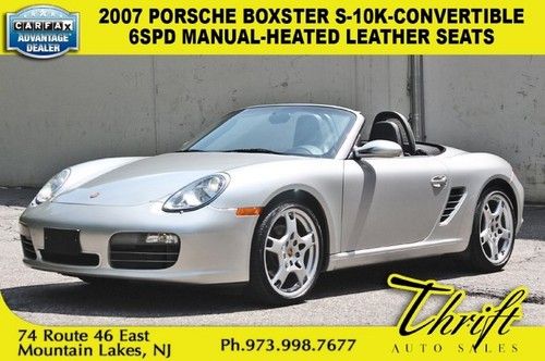 2007 porsche boxster s-10k-convertible-6spd manual-heated leather seats