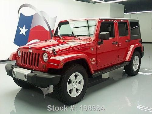 2012 jeep wrangler unltd sahara 4x4 hardtop 4-door 27k texas direct auto